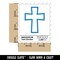 Cross Angled Christian Church Religion Outline Waterproof Vinyl Phone Tablet Laptop Water Bottle Sticker Set - 5 Pack